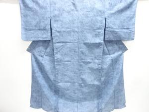 大正ロマン　草花模様織出しちぢみ単衣着物